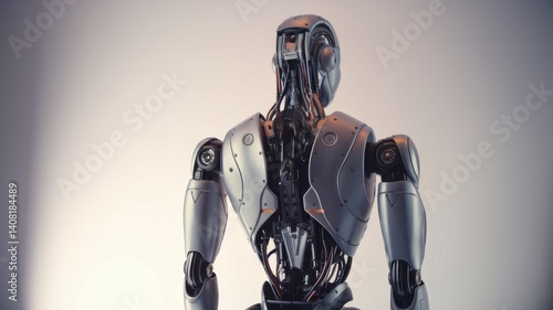 Detailed Metal Robot Back 