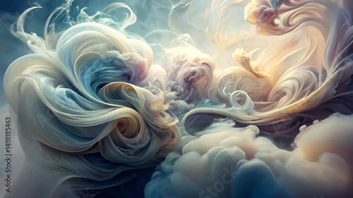 Abstract Smoke Art A Breathtaking Display of Fluid Motion and Graceful Swirls