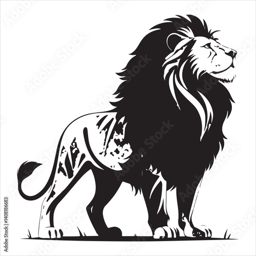  Lion vector.