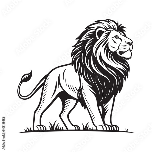  Lion vector.