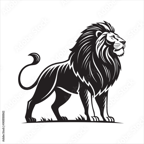  Lion vector.
