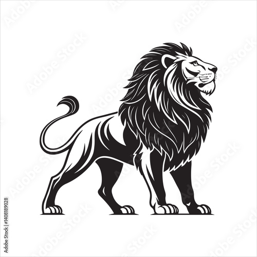  Lion vector.