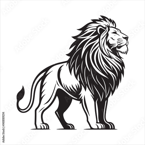  Lion vector.