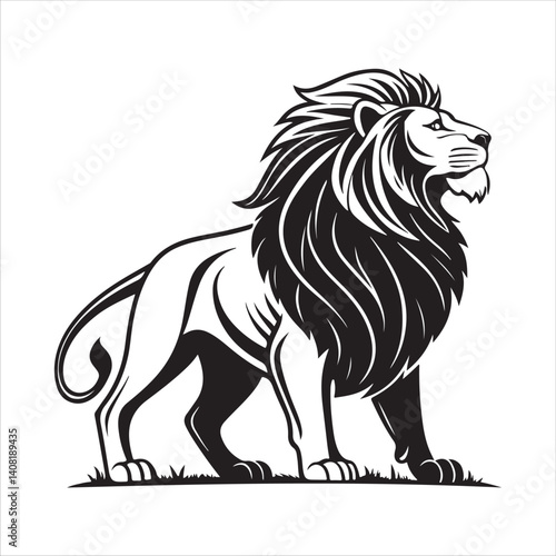  Lion vector.