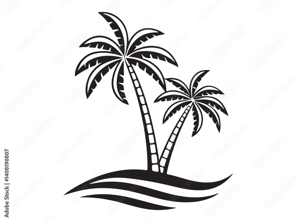 Fototapeta premium palm trees silhouette