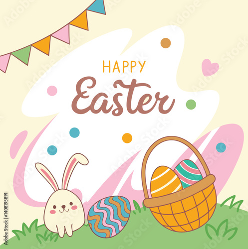  Bright vector easter background