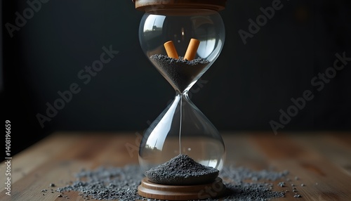 Hourglass with Cigarettes and Ash