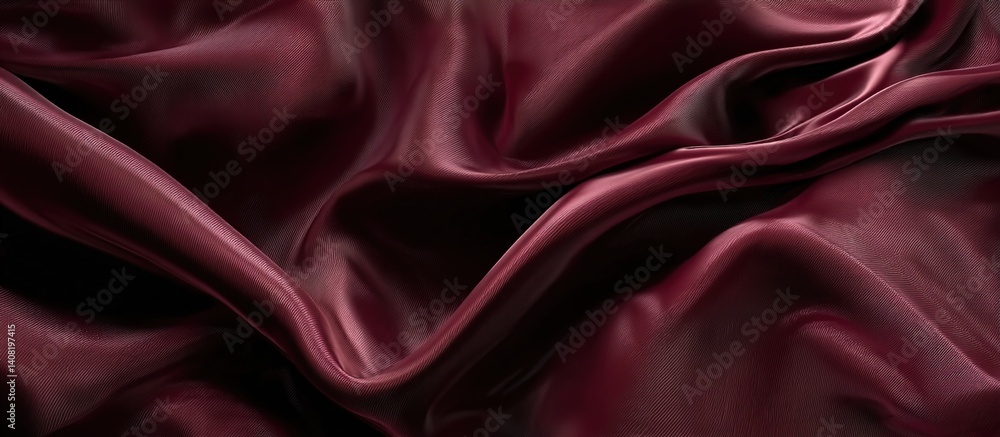 Close-up of deep purple silk with folds, glossy surface, seamless background, luxurious texture, dynamic elegance. Close-up of deep purple silk with folds, glossy surface, seamless background, luxurious texture, dynamic elegance.