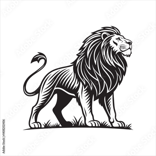 Lion vector.