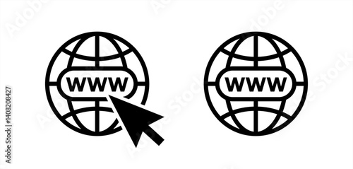 Website Icon. Vector www icon, vector 10 eps.