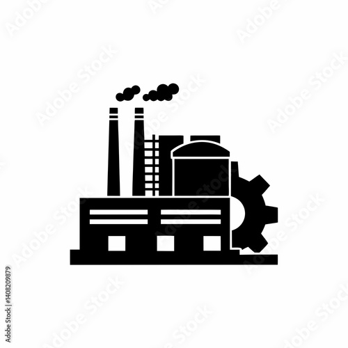 creative details Factory Icon Vector Illustration