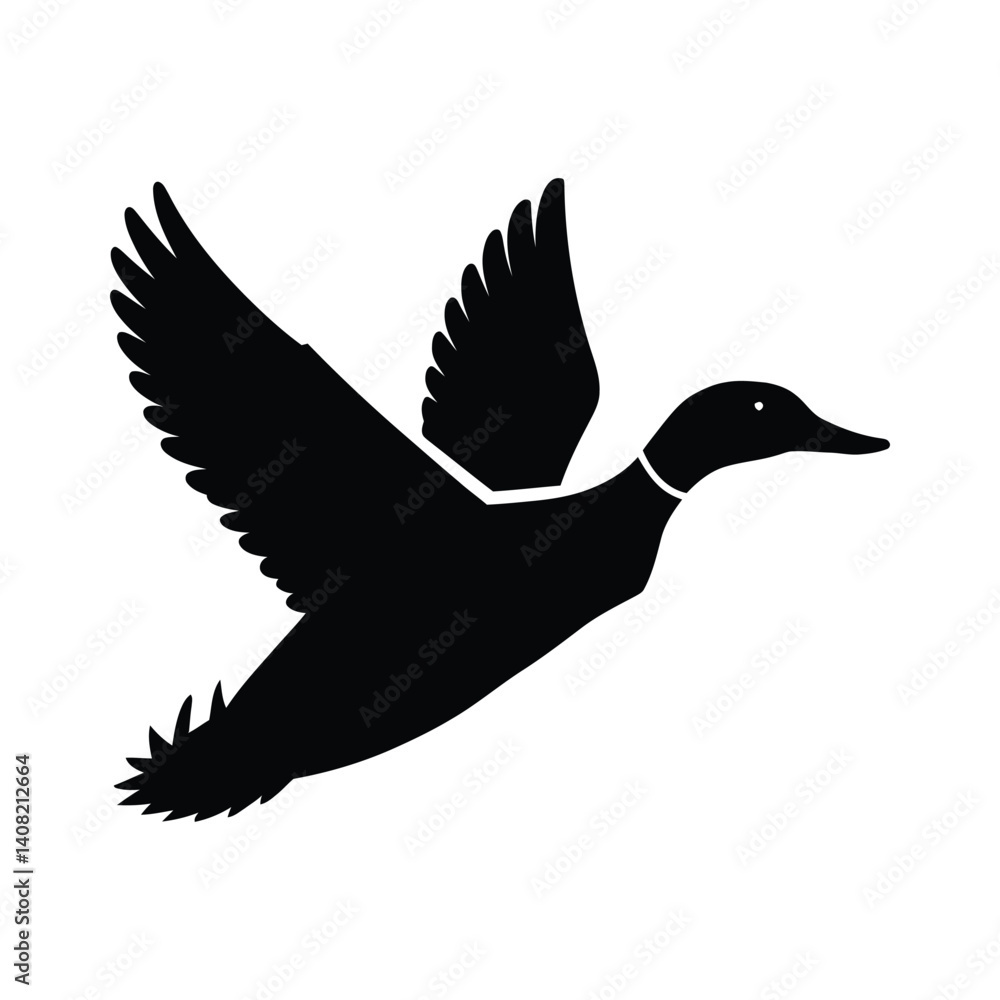 Obraz premium Duck Silhouette Vector silhouette