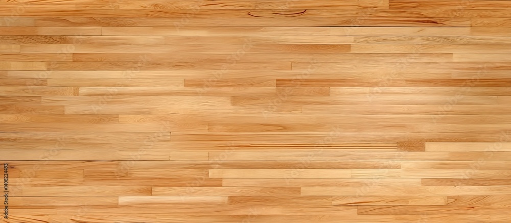 Fototapeta premium Horizontal wooden flooring. Applied in interior design catalogs, renovation guides, or rustic aesthetics.