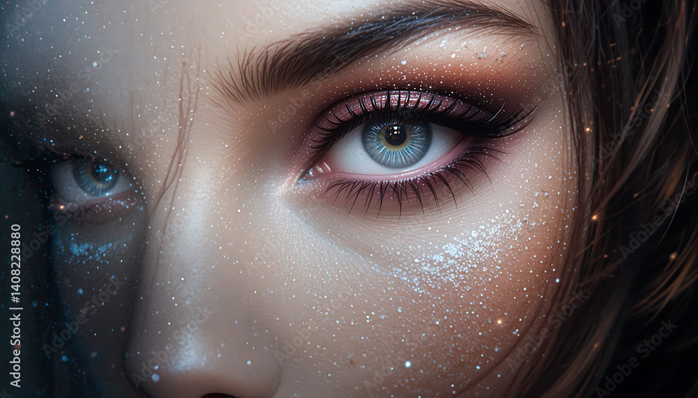 Enchanting Gaze: Sparkling Beauty Portrait Enchanting Gaze: Sparkling Beauty Portrait