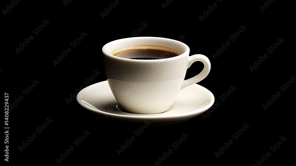 Elegant Coffee Cup and Saucer on a Wooden Table Elegant Coffee Cup and Saucer on a Wooden Table