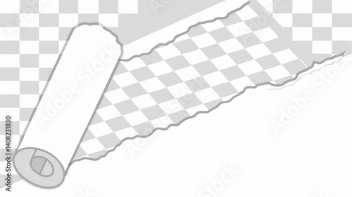 Unveiling secrets a torn paper scroll reveals hidden message clean lines grayscale design simple