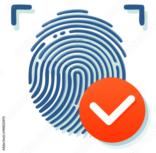 Fingerprint authentication and biometric data verification for secure identity access
