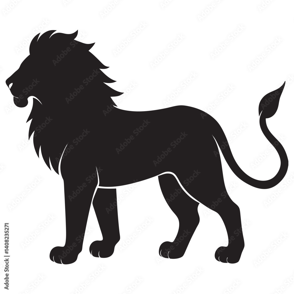 Obraz premium Lion silhouette image 