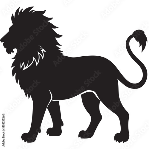 Lion silhouette image 