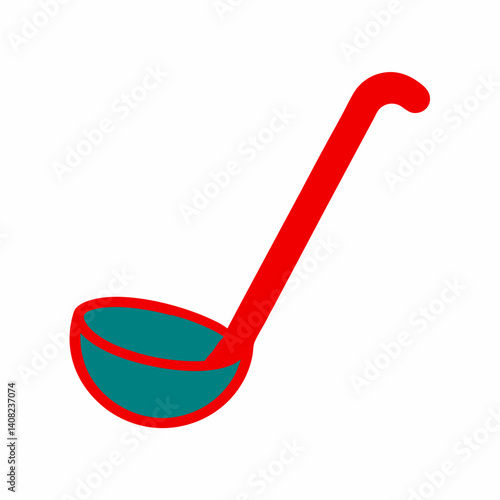 ladle spoon icon, cooking tools and kitchen utensils
