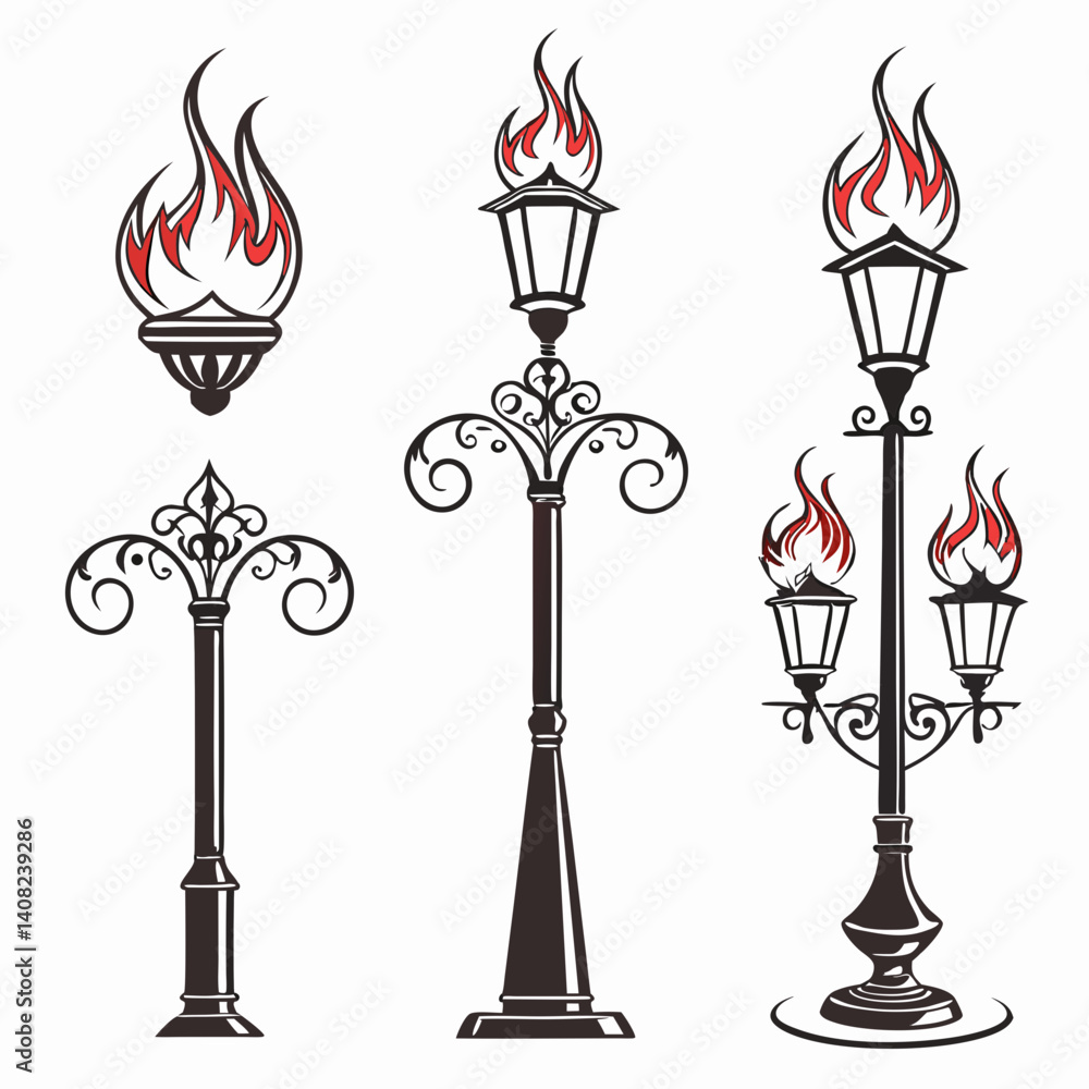 fire flames set fire flames set