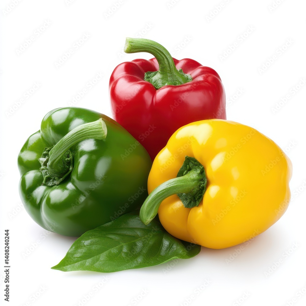 Peppers red green yellow isolated on a white background. Peppers red green yellow isolated on a white background.