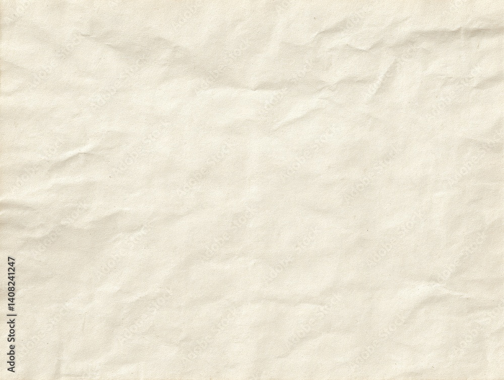 Obraz premium Cream Crumpled Paper Texture