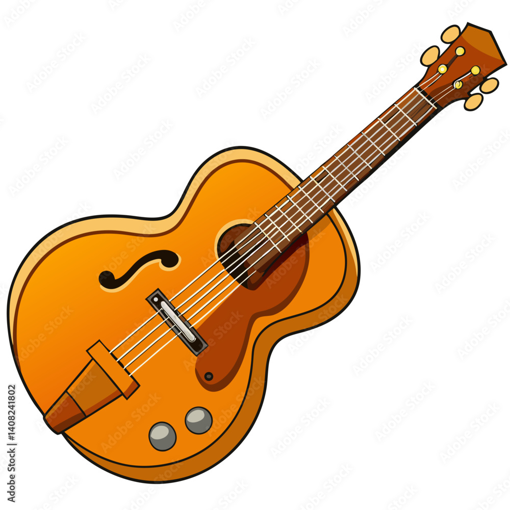 Fototapeta premium acoustic guitar vector illustration