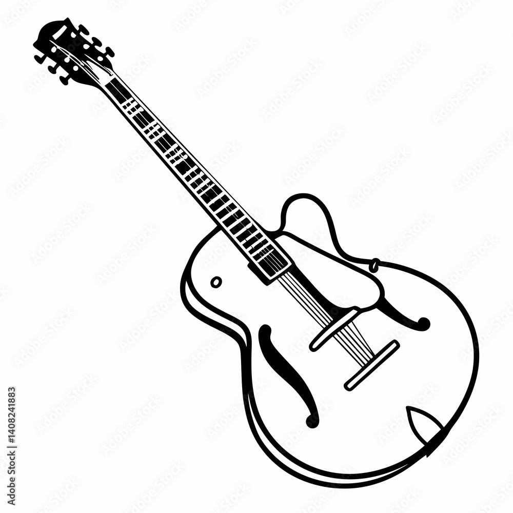 Obraz premium electric guitar vector illustration