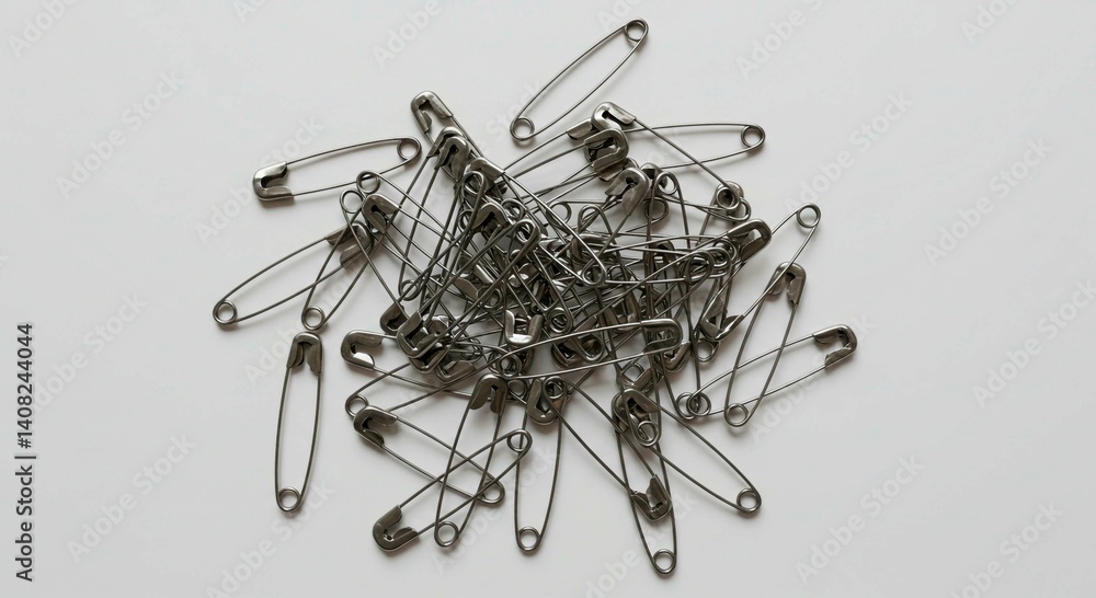 Fototapeta premium paper clips on black