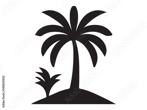 palm tree silhouette vector