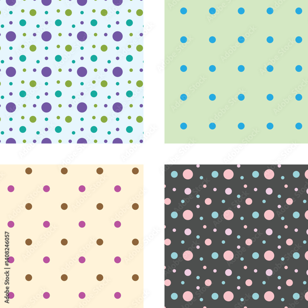collection of Polka Dot Seamless Pattern Design collection of Polka Dot Seamless Pattern Design