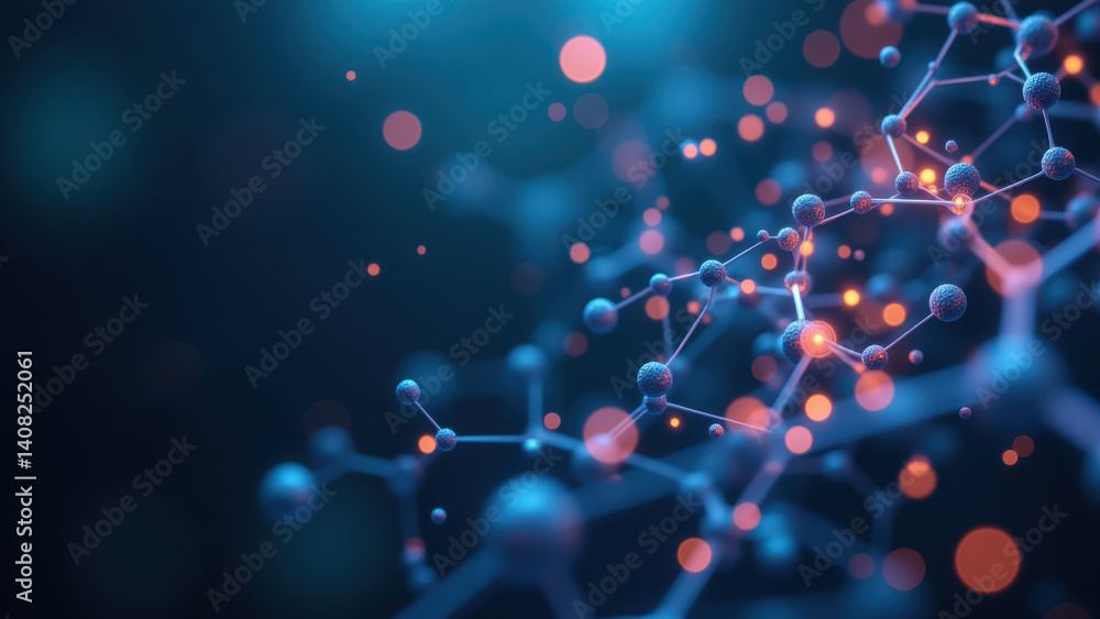 Illustration of glucose molecule and GLP-1 receptors for diabetes research. Illustration of glucose molecule and GLP-1 receptors for diabetes research.