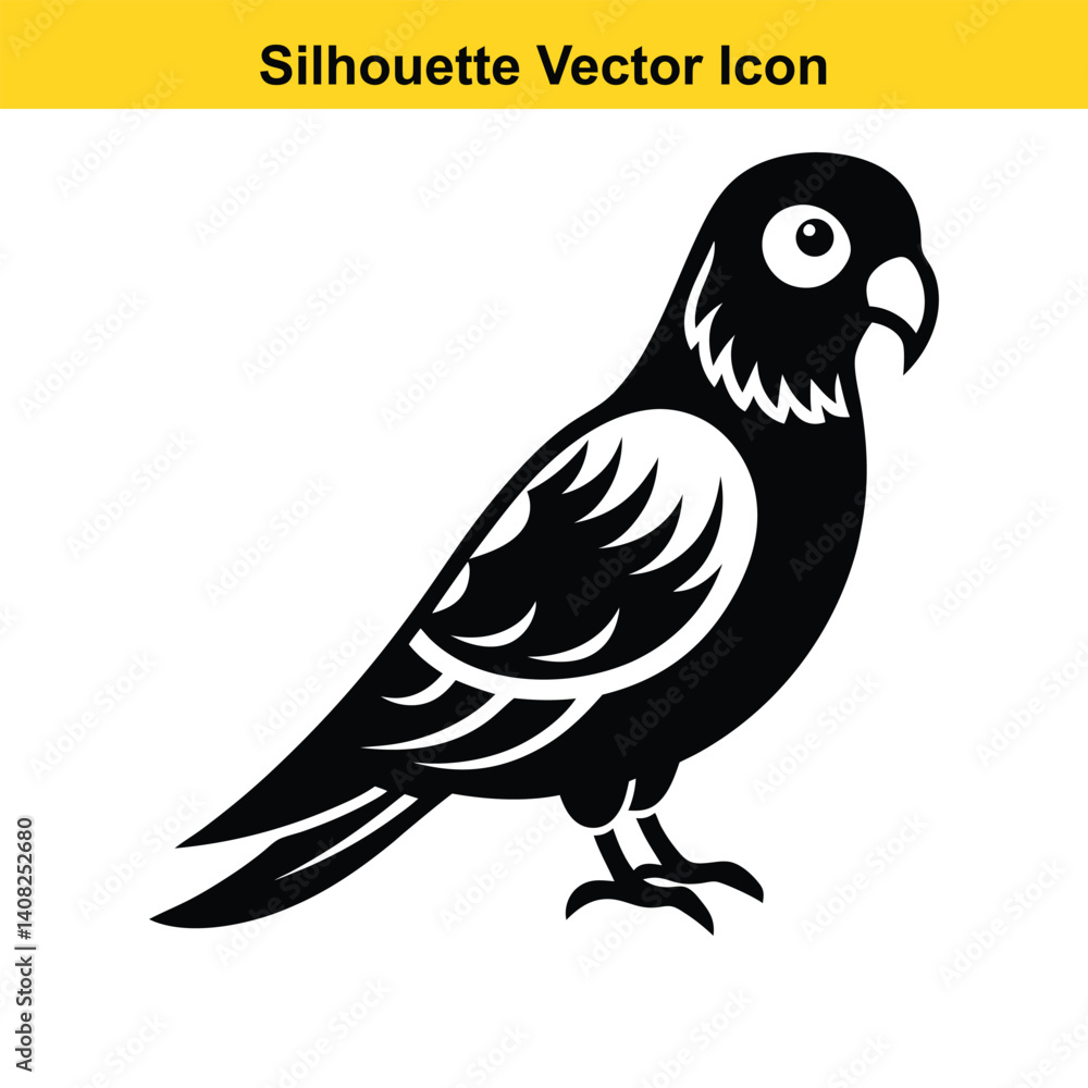 Fototapeta premium A vector illustration shows a flying bird of paradise, a symbol of nature's art, with a vibrant feather wing.