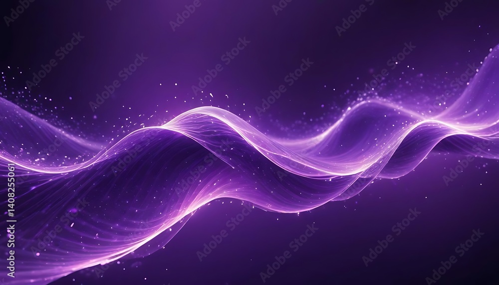 Obraz premium Purple wave with a lot of sparkles