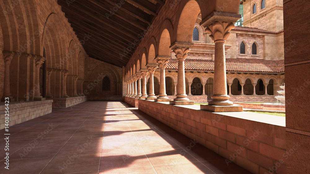 Fototapeta premium Monastery Colonnade