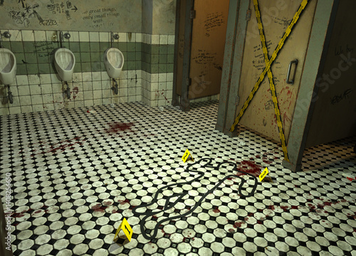 Public Bathroom Crime Scene