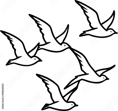 Bird flying icons.eps