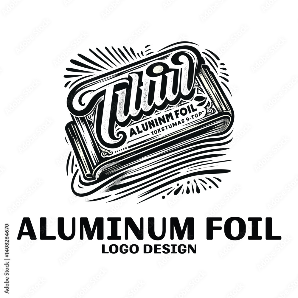 Obraz premium Aluminum Foil Vector Logo Design