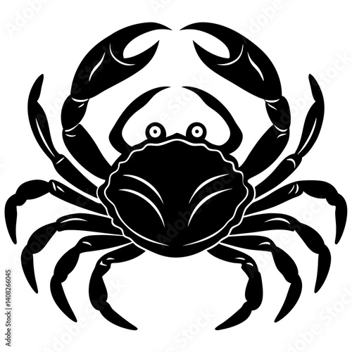 Vector art illustration of a sea crab