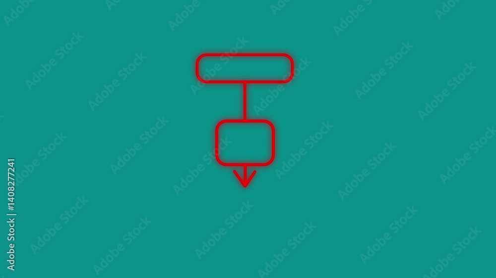 Animated algorithm icon. Flowchart line animation. Decision making ...