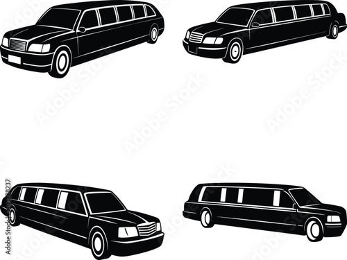Limo Silhouette vector illustration