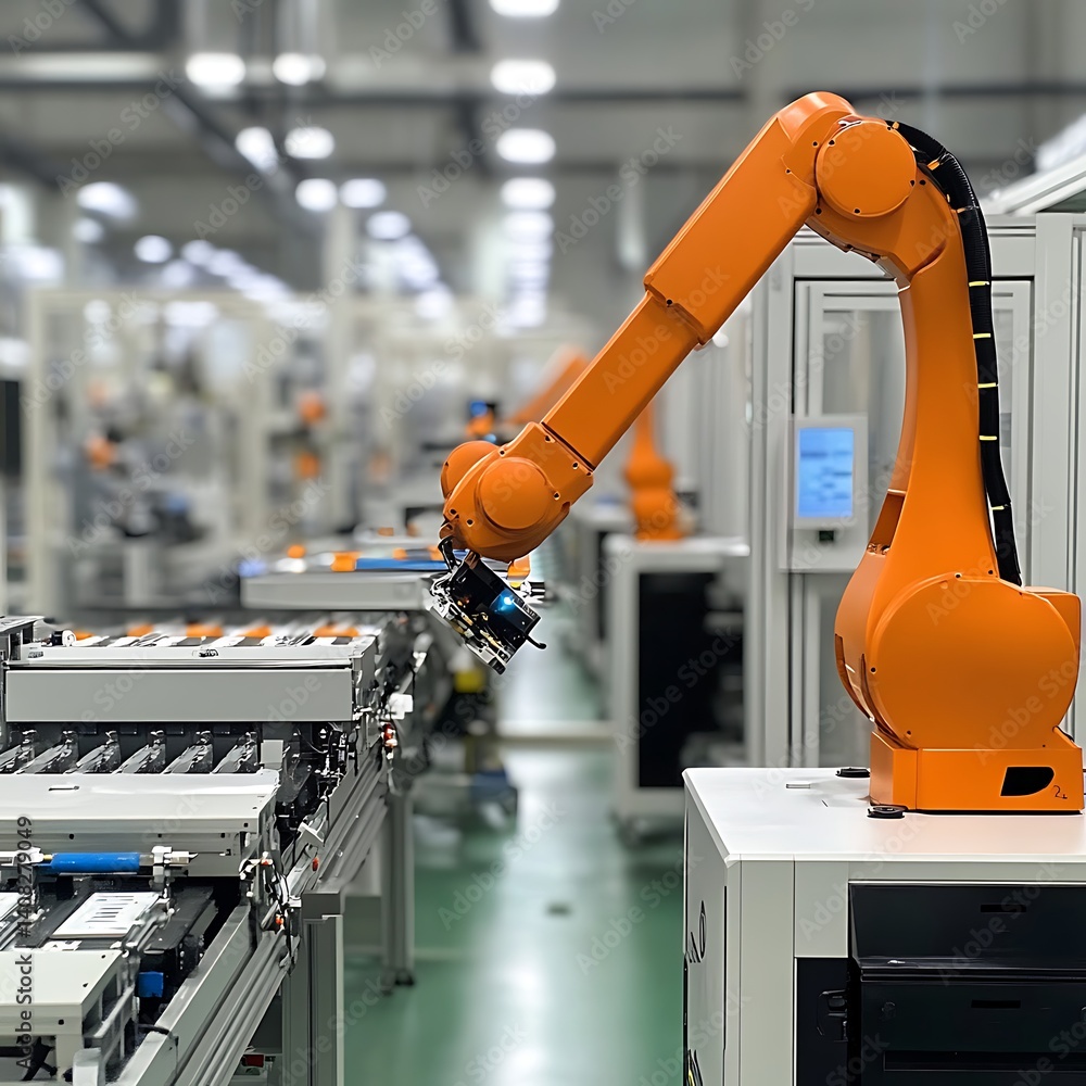 Robotic kitchen assistant serving food on a modern kitchen counter high resolution picture