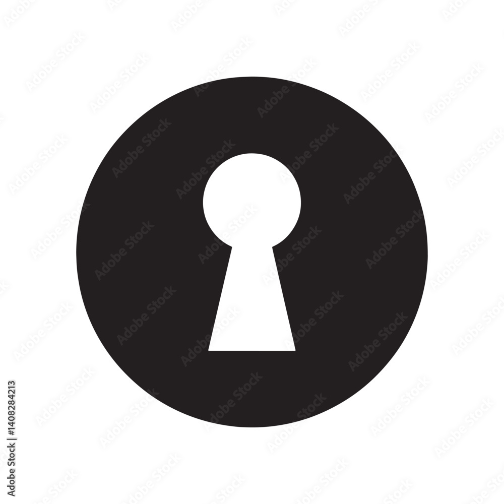 Keyhole Icon Editable Vector Illustration isolated on a white background, suitable for security, lock, privacy, and design projects Keyhole Icon Editable Vector Illustration isolated on a white background, suitable for security, lock, privacy, and design projects