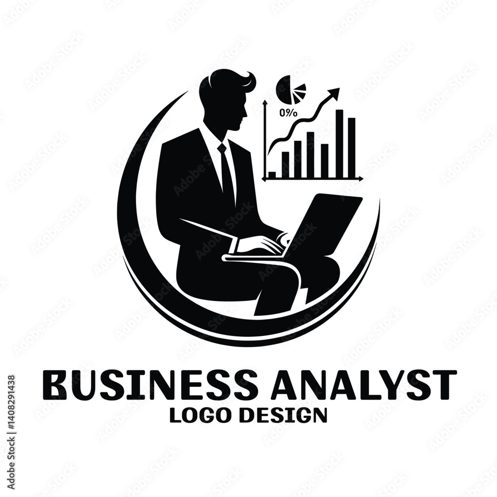 Business Analyst Vector Logo Design Business Analyst Vector Logo Design
