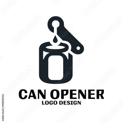 Can opener Vector Logo Design