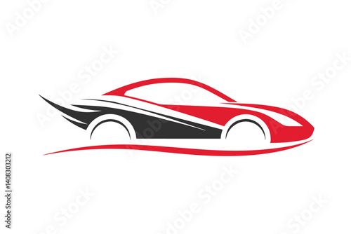 Dynamic Car Design Vector Art Illustration