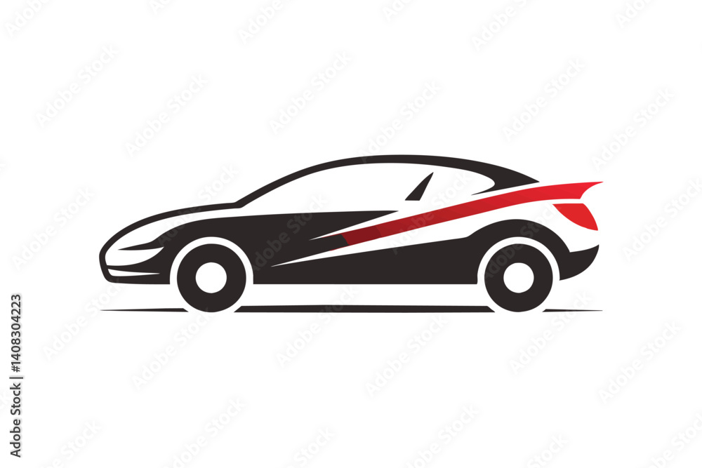 Obraz premium Dynamic Car Design Vector Art Illustration