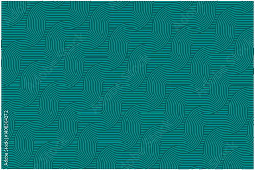 Stripes pattern in dark green. Green background. Vector illustration.