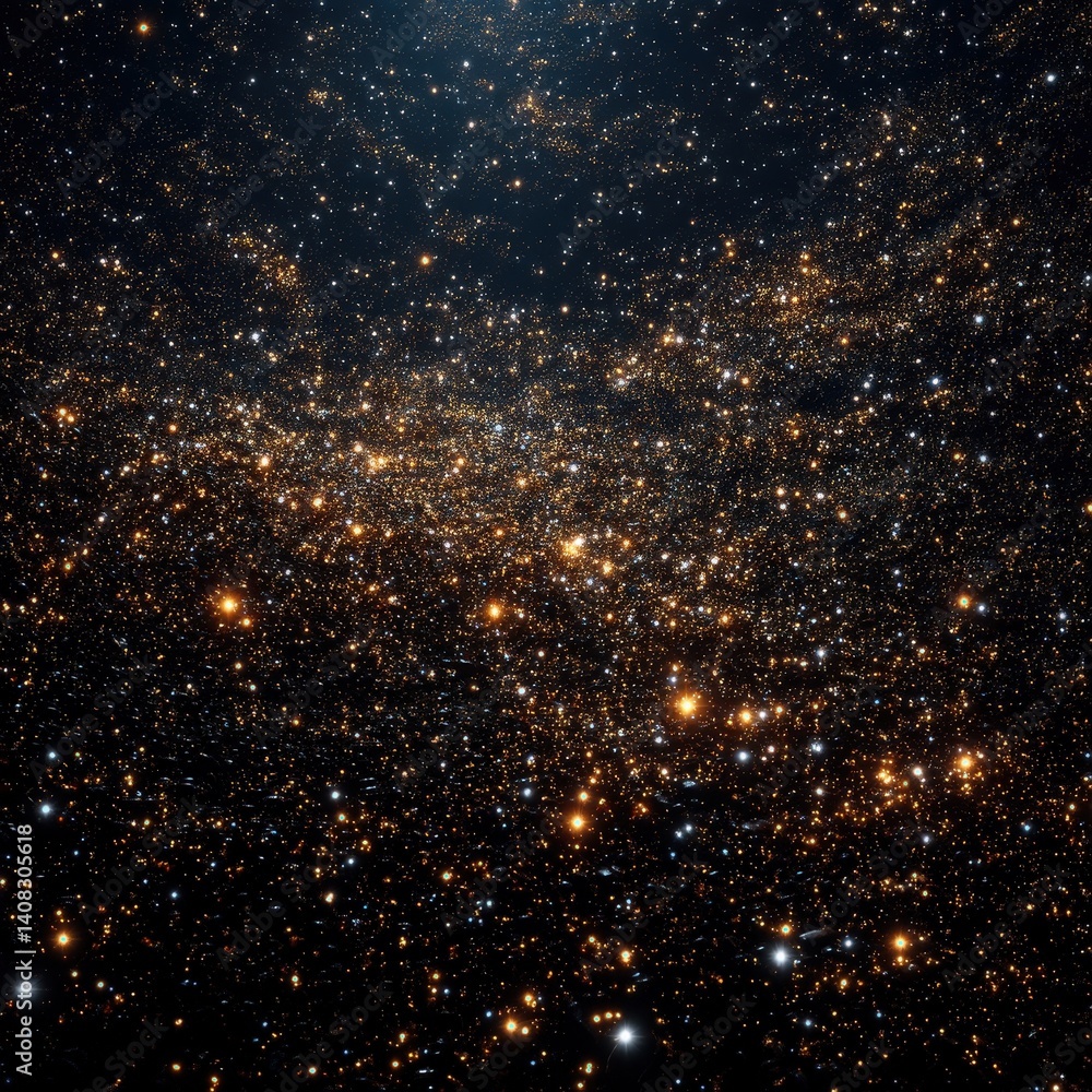 Naklejka premium Captivating stellar display night sky vertical photograph cosmic environment hyperrealistic view dense starfield concept